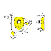 Milling inserts SEET12T3-W - Makotools Industrial Supply Tools for Metal Cutting